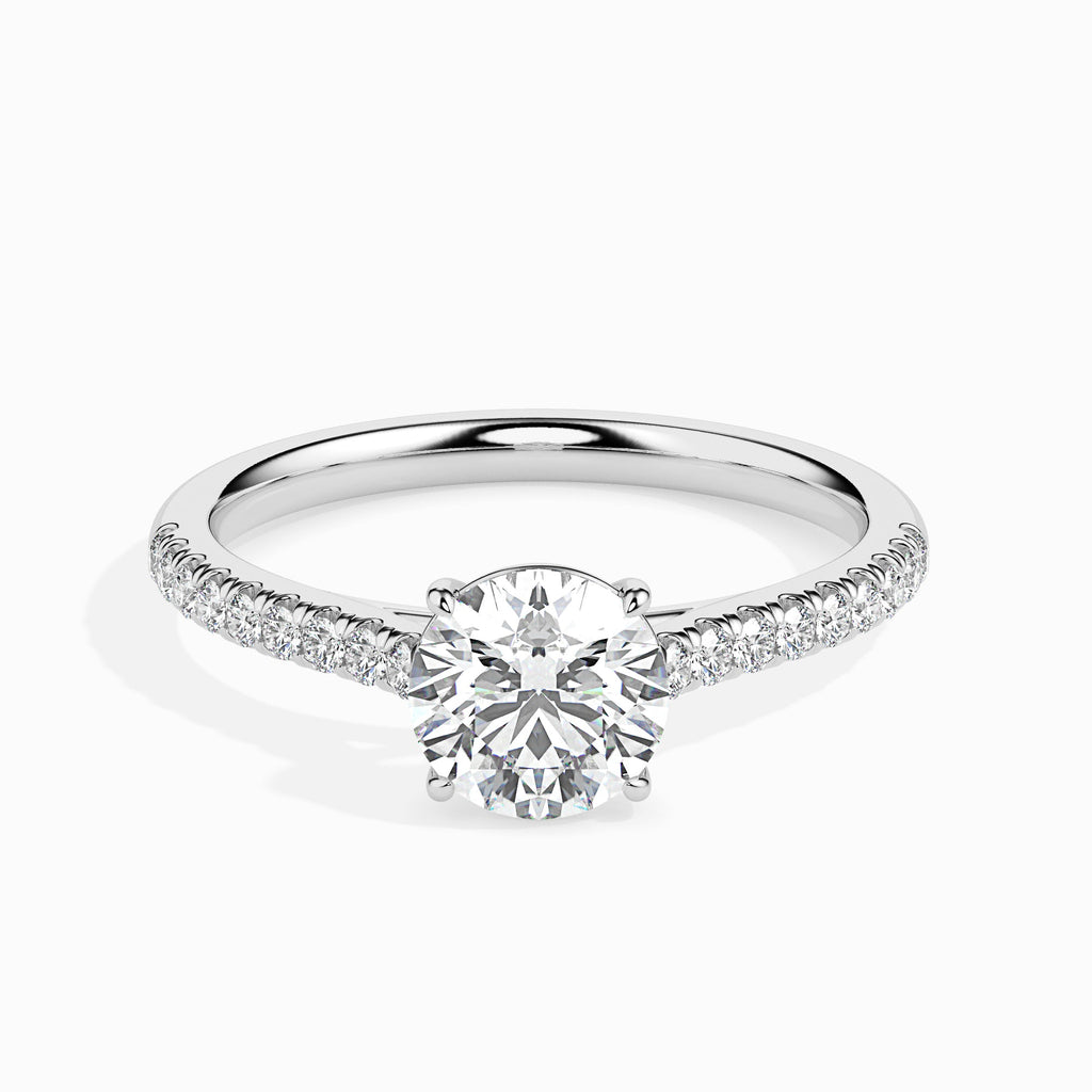 Asedha 1.24ct Round Moissanite Solitaire Engagement Ring for women by Cutiefy
