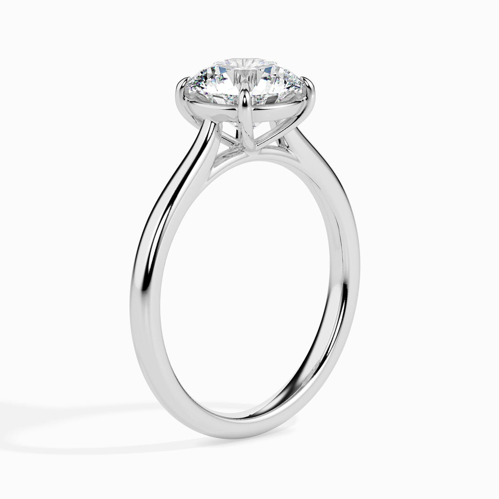 Adyant 1ct Round Moissanite Solitaire Ring for women by Cutiefy