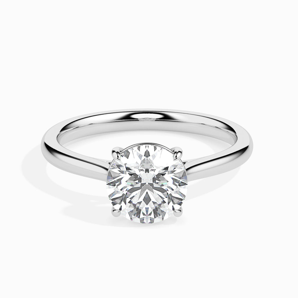 Adyant 1ct Round Moissanite Solitaire Ring for women by Cutiefy