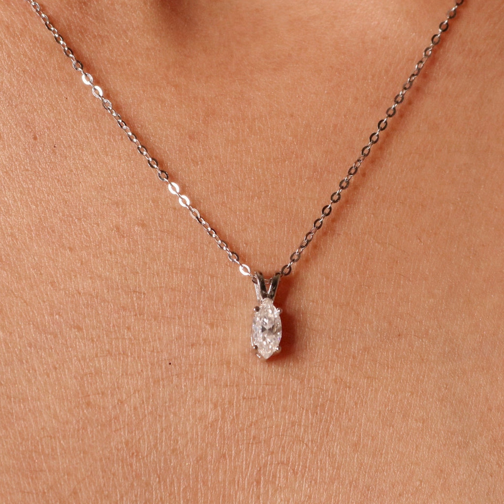 2ct Marquise Solitaire Pendant for women by Cutiefy