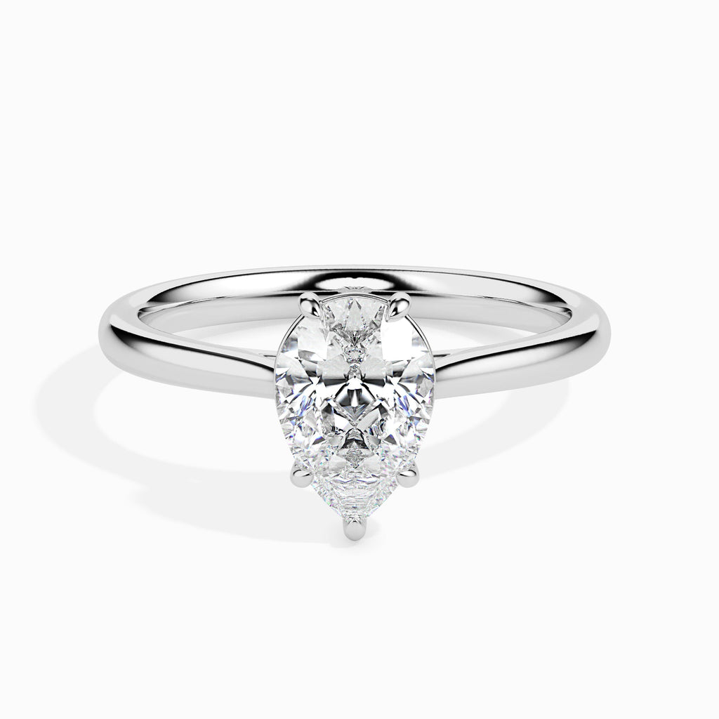 Pratiti 0.50ct Pear Moissanite Solitaire Ring for women by Cutiefy