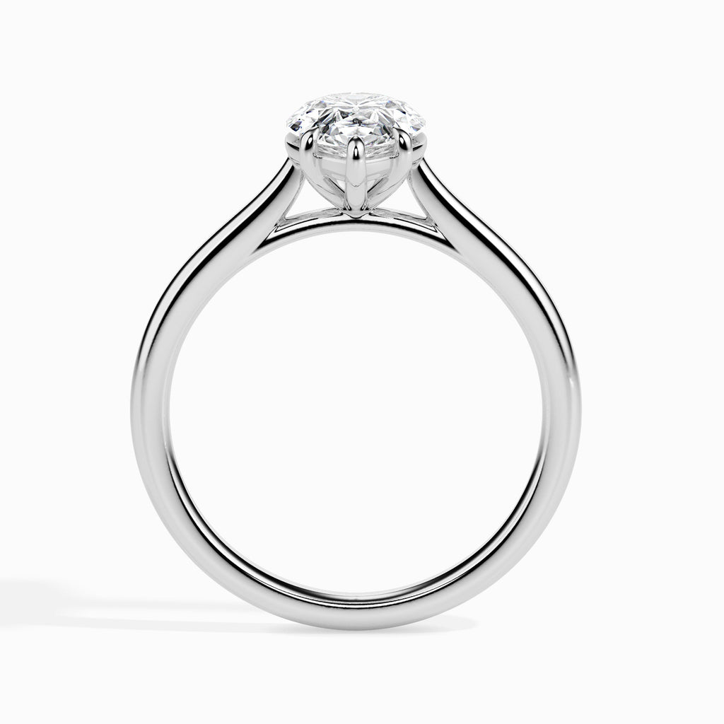 Castle 2ct Pear Moissanite Solitaire Ring for women by Cutiefy