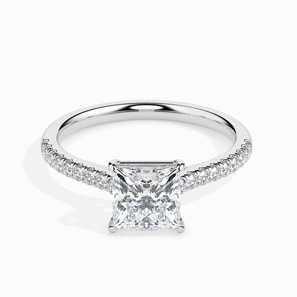 Hrsita 0.65ct Princess Moissanite Engagement Ring for women by Cutiefy
