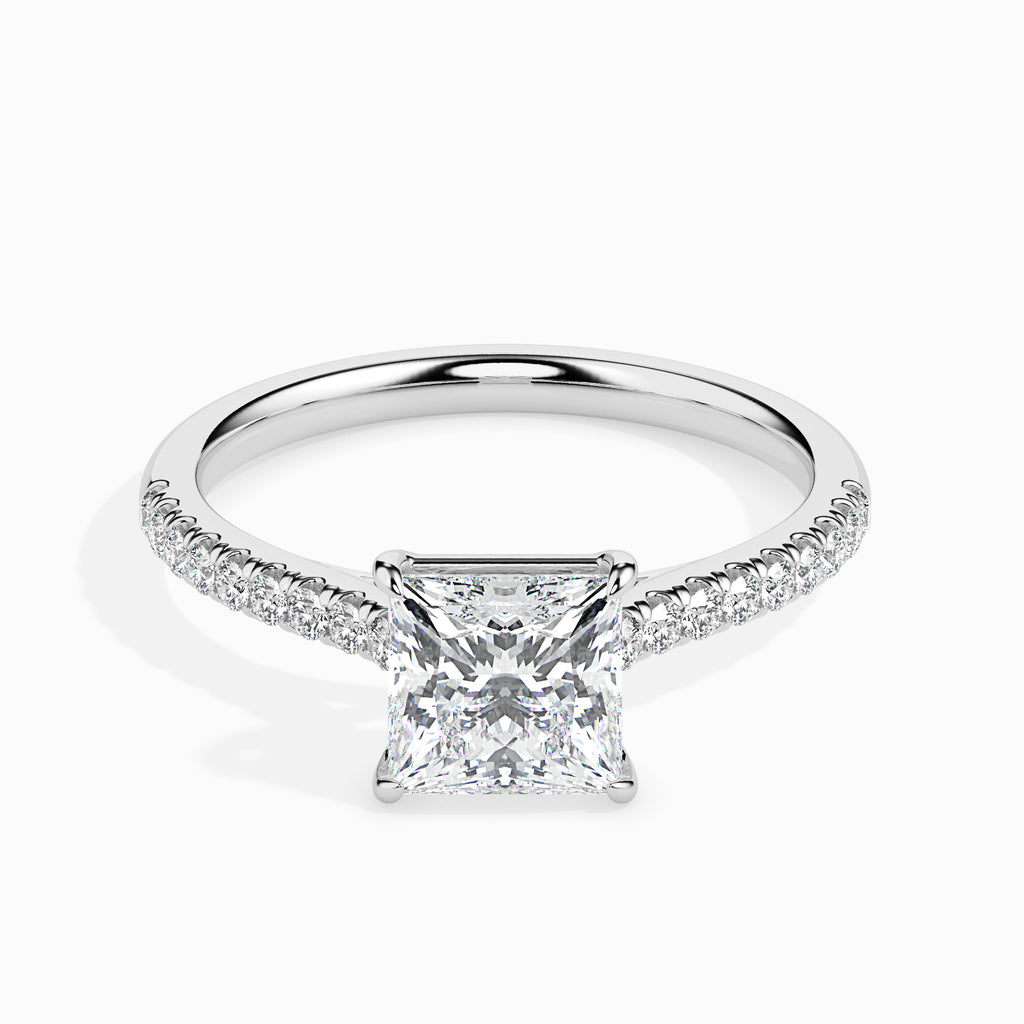 Indulges 1.27ct Princess Moissanite Engagement Ring for women by Cutiefy