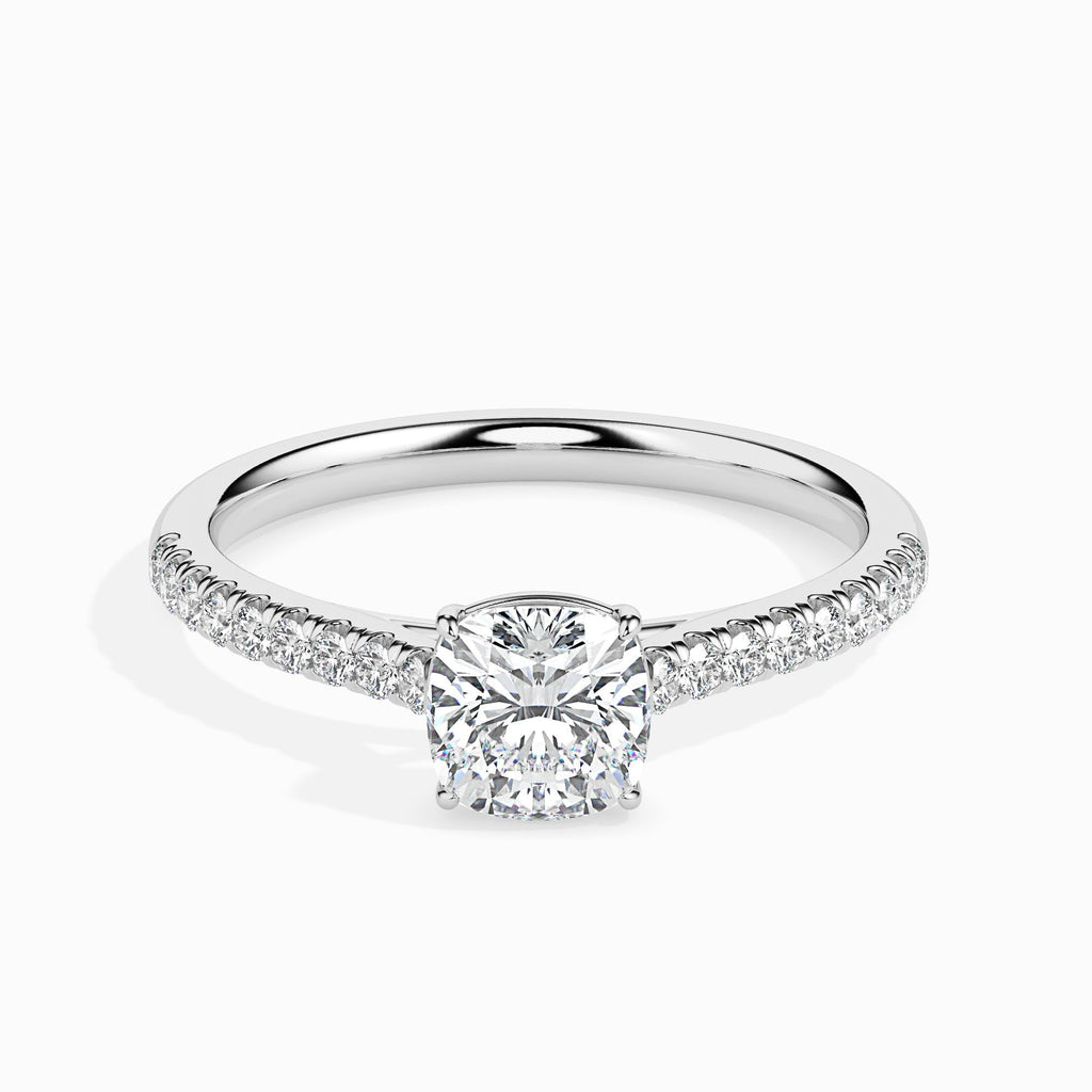 Pravi 2.18ct Round Moissanite Engagement Ring for women by Cutiefy