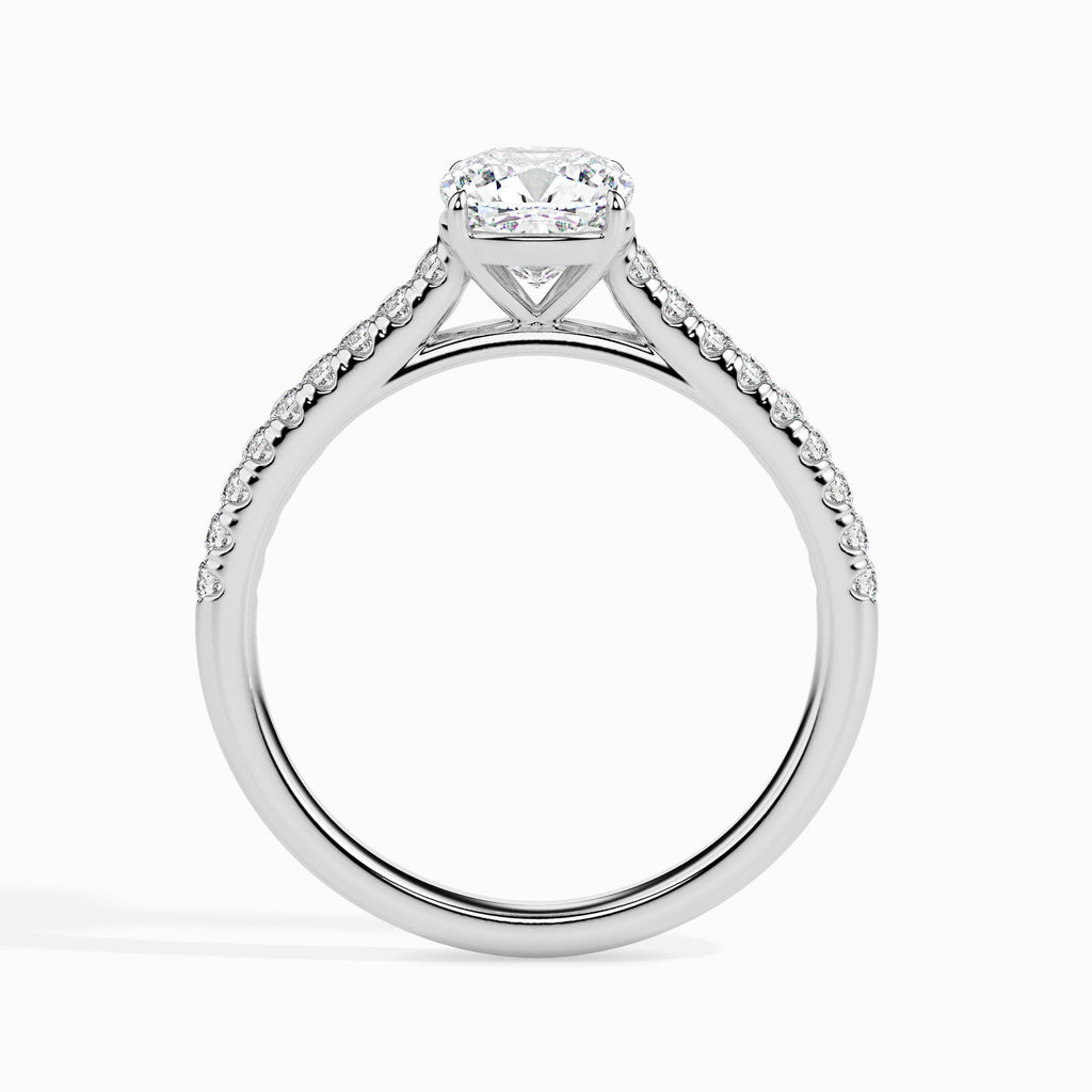 Solo 1.68ct Round Moissanite Engagement Ring for women by Cutiefy