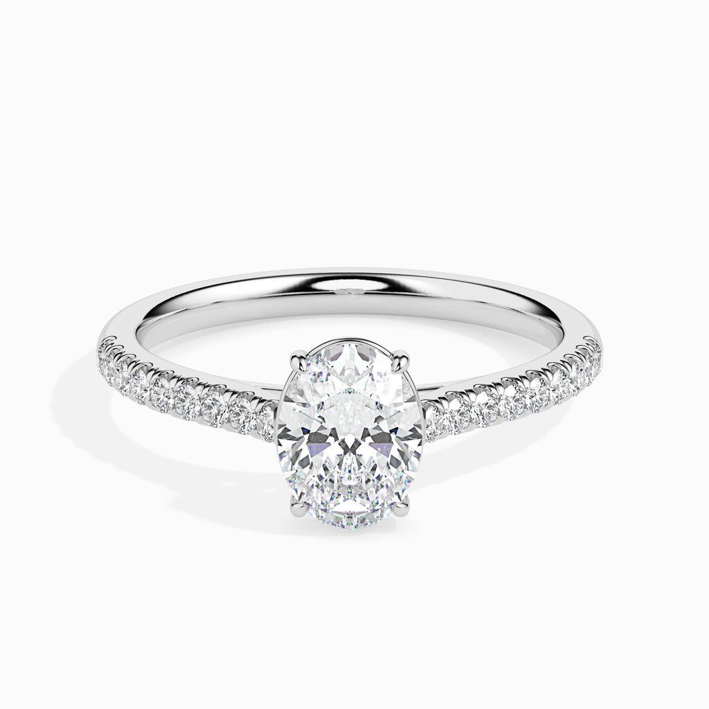 Charvi 2.18ct Oval Moissanite Engagement Ring for women by Cutiefy