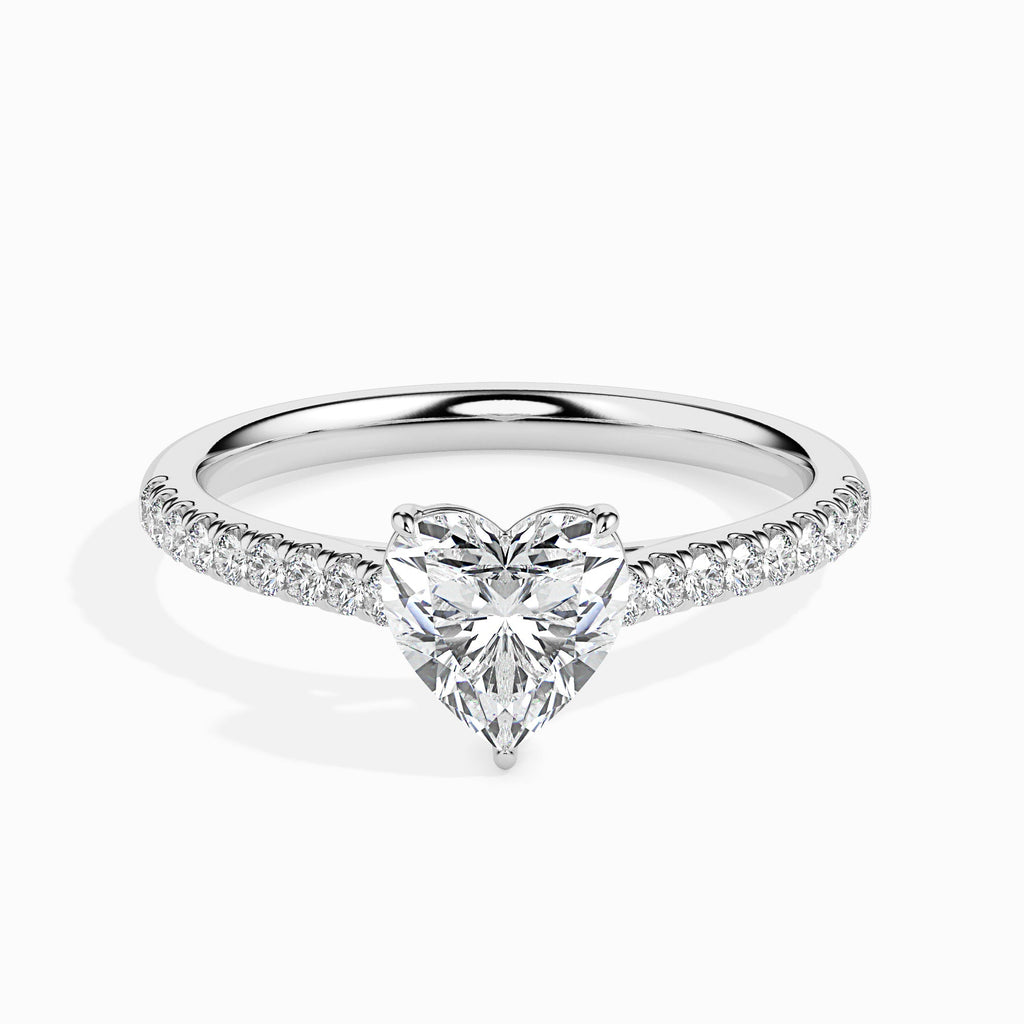 Kavya 0.65ct Heart Moissanite Engagement Ring for women by Cutiefy
