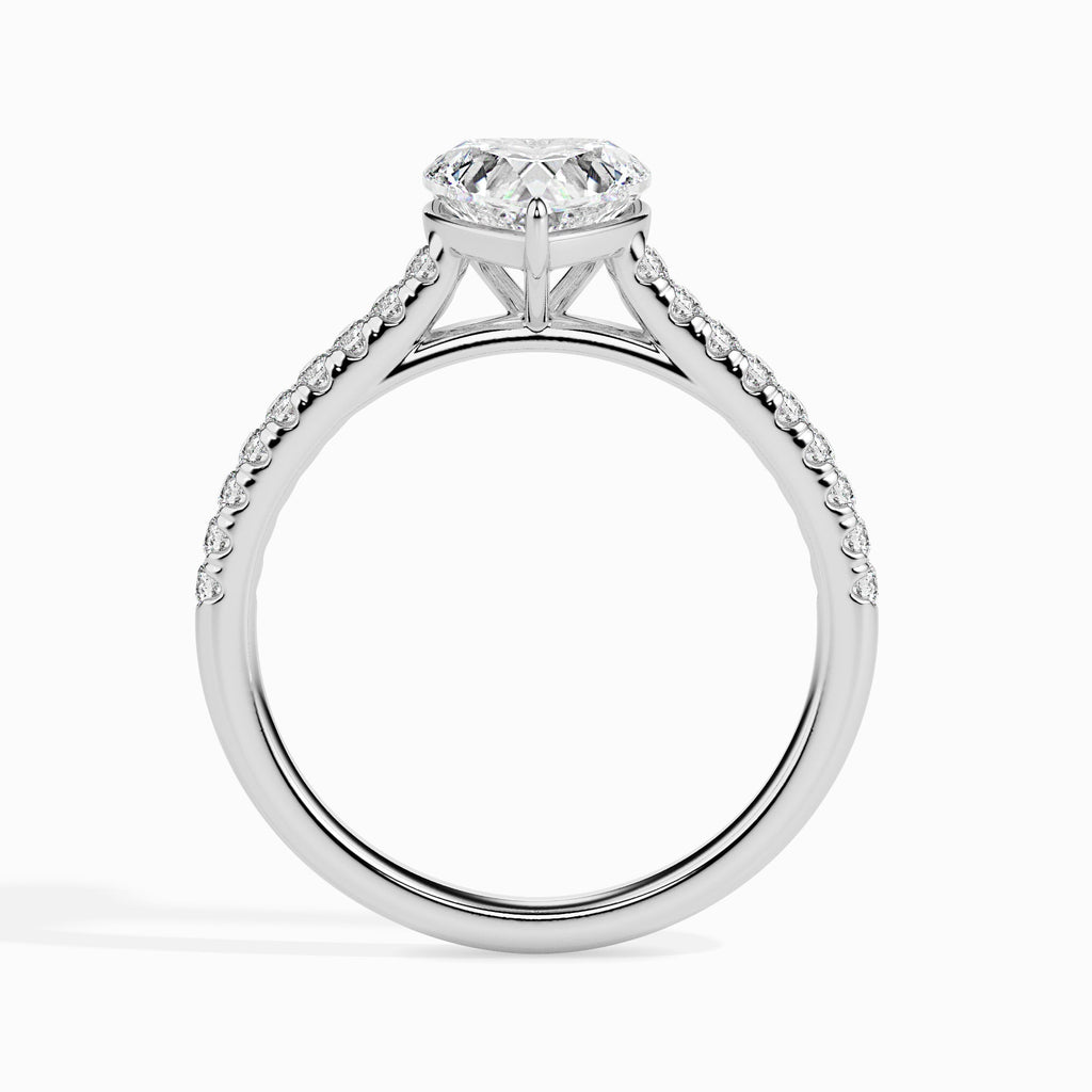 Kavya 0.65ct Heart Moissanite Engagement Ring for women by Cutiefy