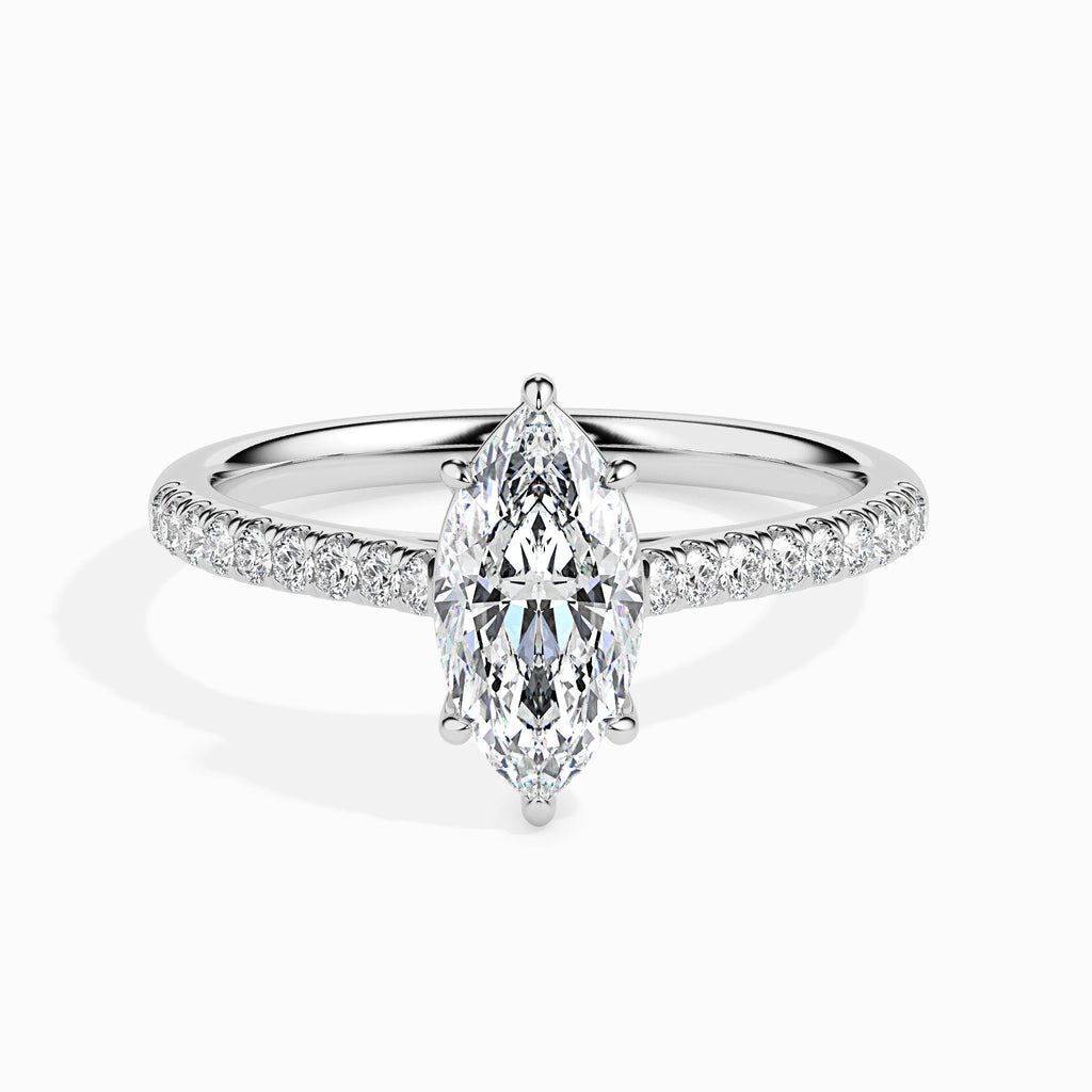 Iconic 0.65ct Marquise Moissanite Engagement Ring for women by Cutiefy