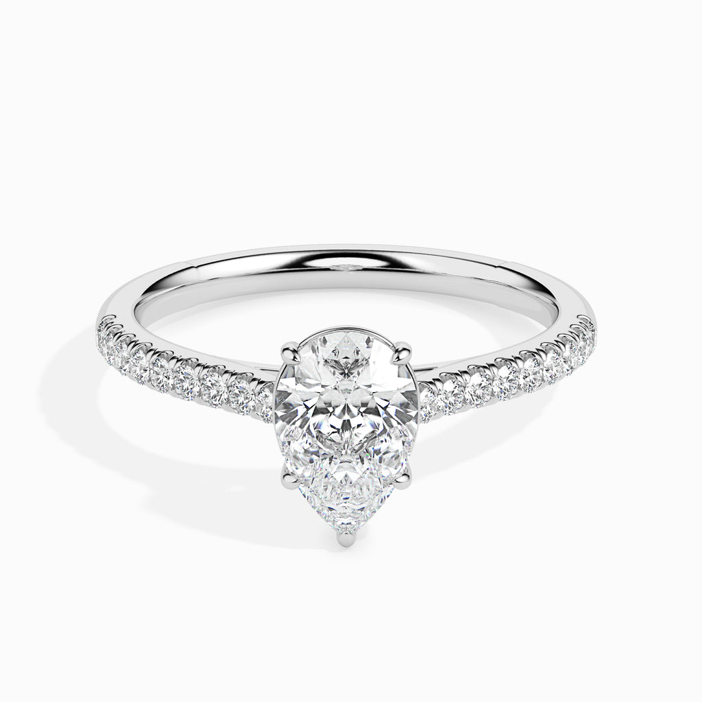 Leisure 1.18ct Pear Moissanite Engagement Ring for women by Cutiefy
