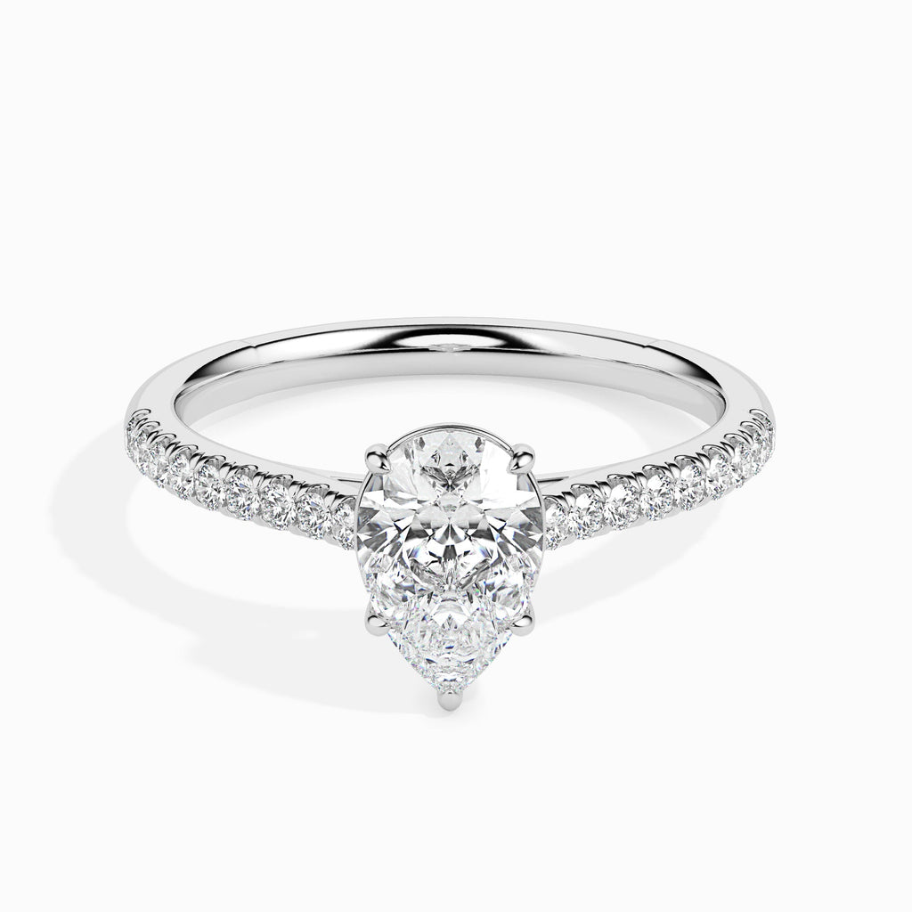 Mayukha 0.65ct Pear Moissanite Engagement Ring for women by Cutiefy