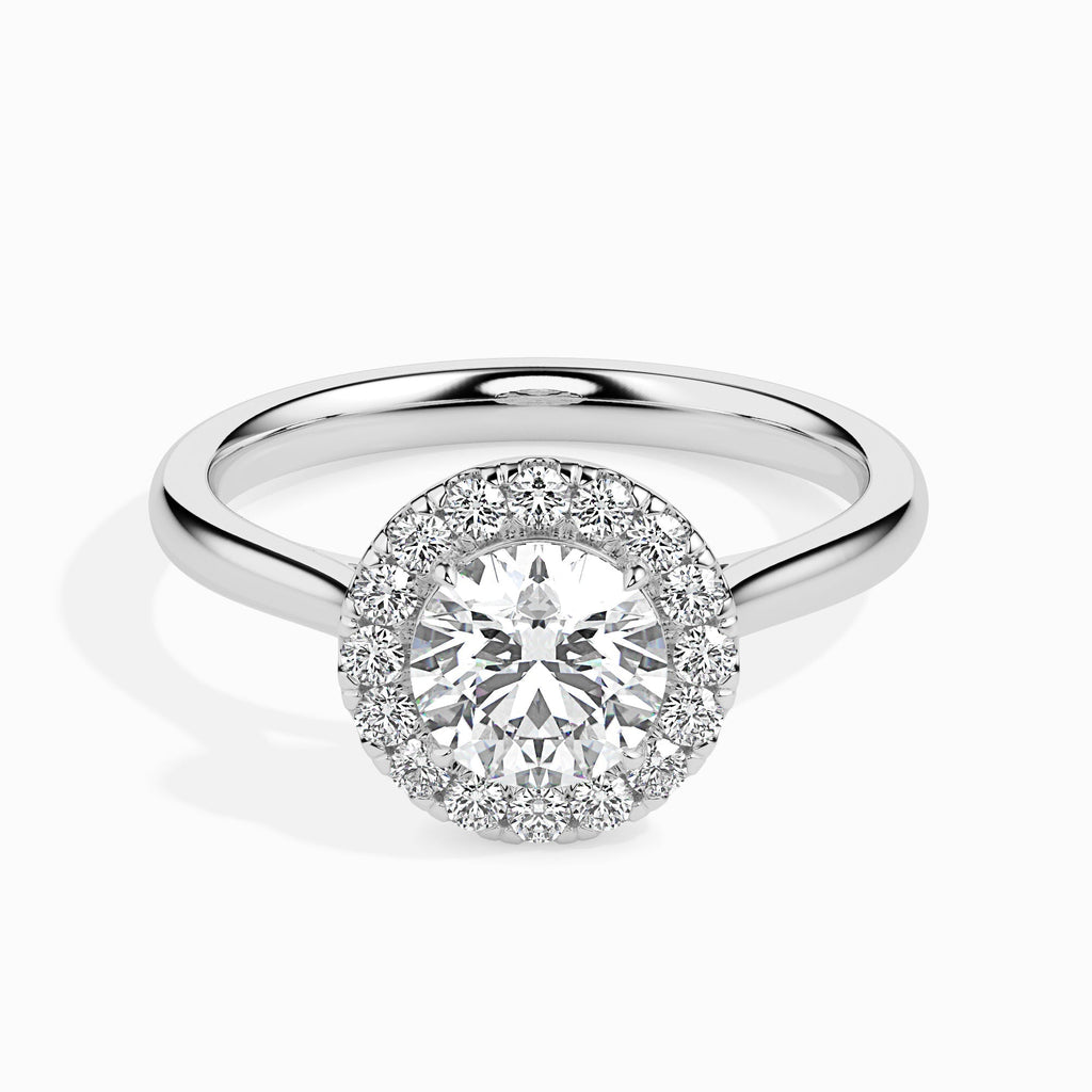 Varcas 2.31ct Round Moissanite Halo Ring for women by Cutiefy