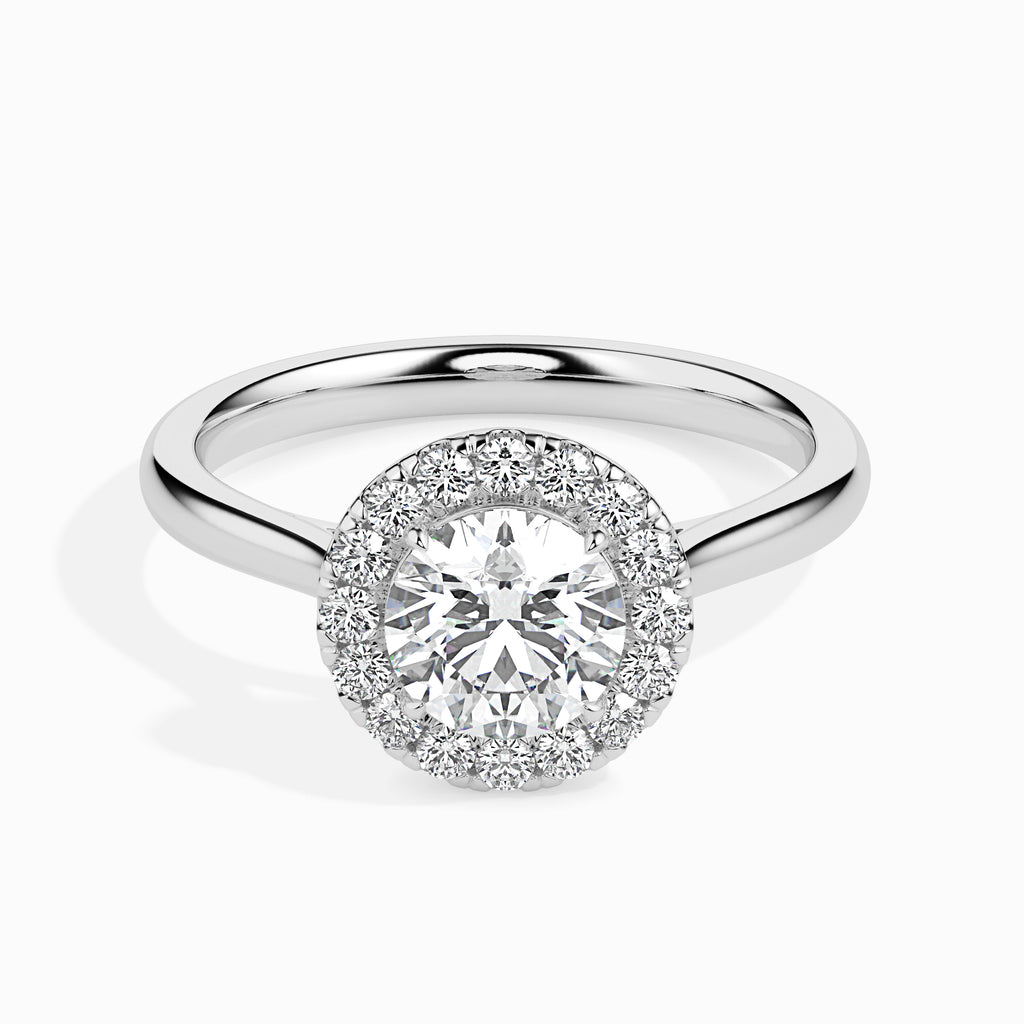 Fluffs 1.16ct Round Moissanite Halo Ring for women by Cutiefy