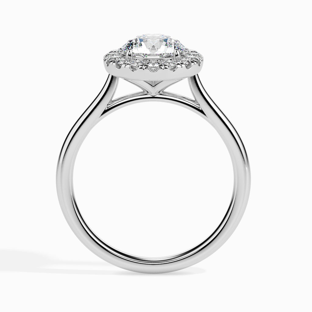 Hunk 1.75ct Round Moissanite Halo Ring for women by Cutiefy