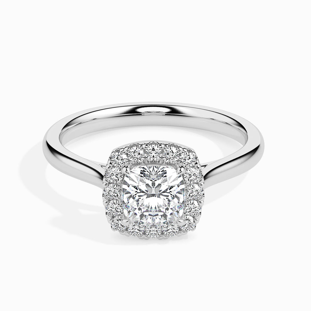 Ksemya 2.3ct Cushion Moissanite Halo Ring for women by Cutiefy