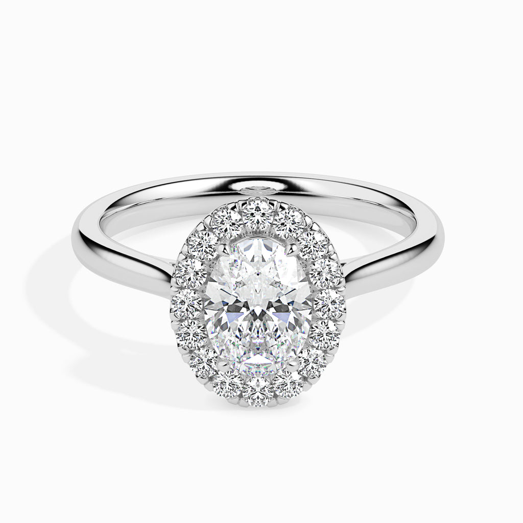 Dhiti 1.16ct Oval Moissanite Halo Ring for women by Cutiefy