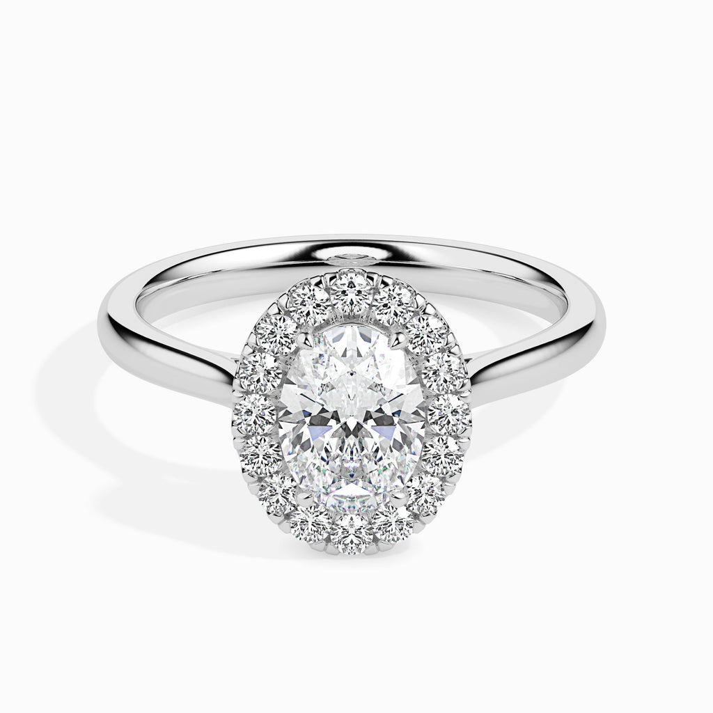 Actual 1.75ct Halo Moissanite Halo Ring for women by Cutiefy