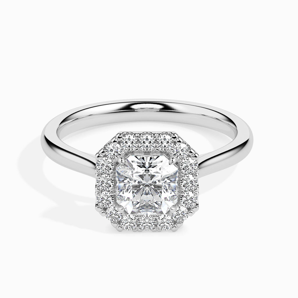 Lavish 2.31ct Radiant Moissanite Halo Ring for women by Cutiefy