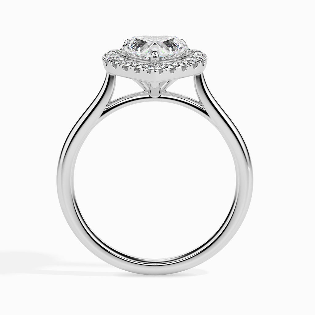 Kalarava 2.27ct Heart Moissanite Halo Ring for women by Cutiefy