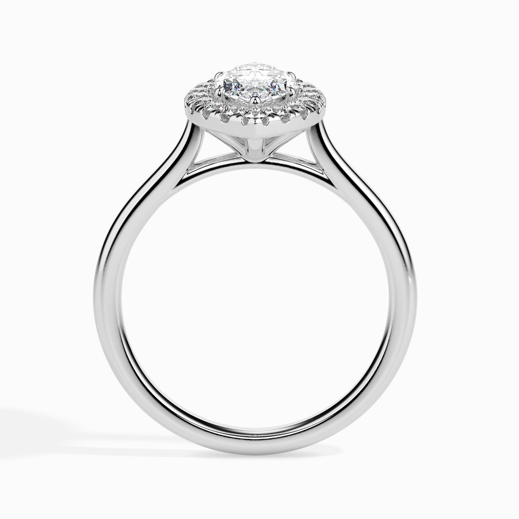Avinya 0.63ct Marquise Moissanite Halo Ring for women by Cutiefy
