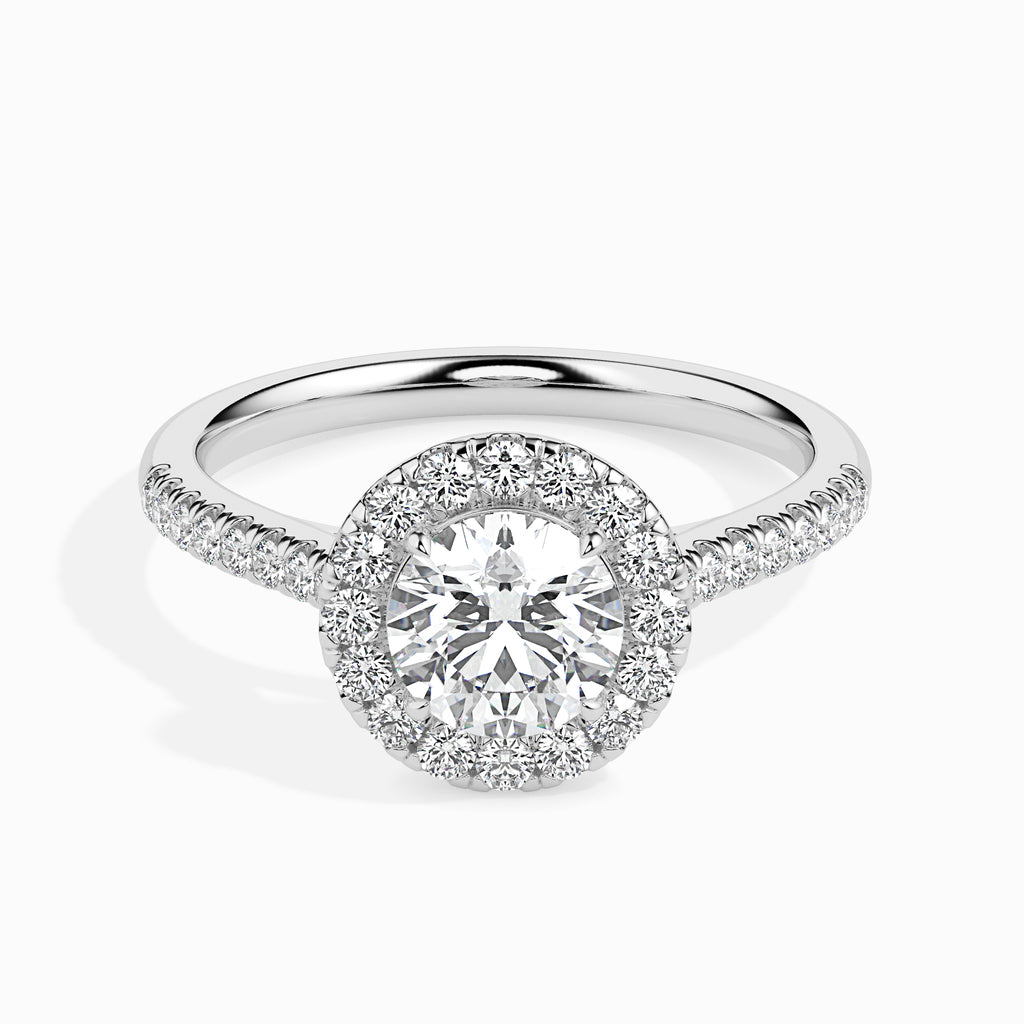 Moissanite solitaire Samiha silver ring for wife