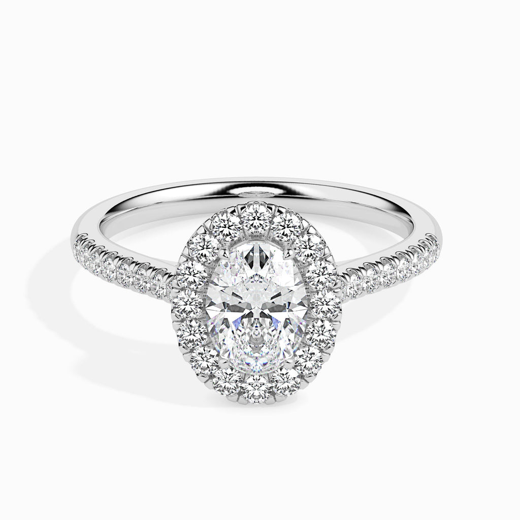 Bliss 1.85ct Oval Moissanite Halo Ring for women by Cutiefy