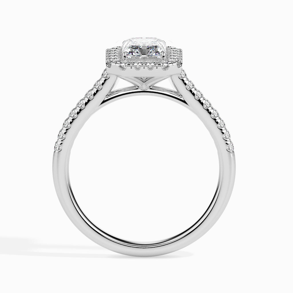 Moissanite solitaire Span silver ring for women
