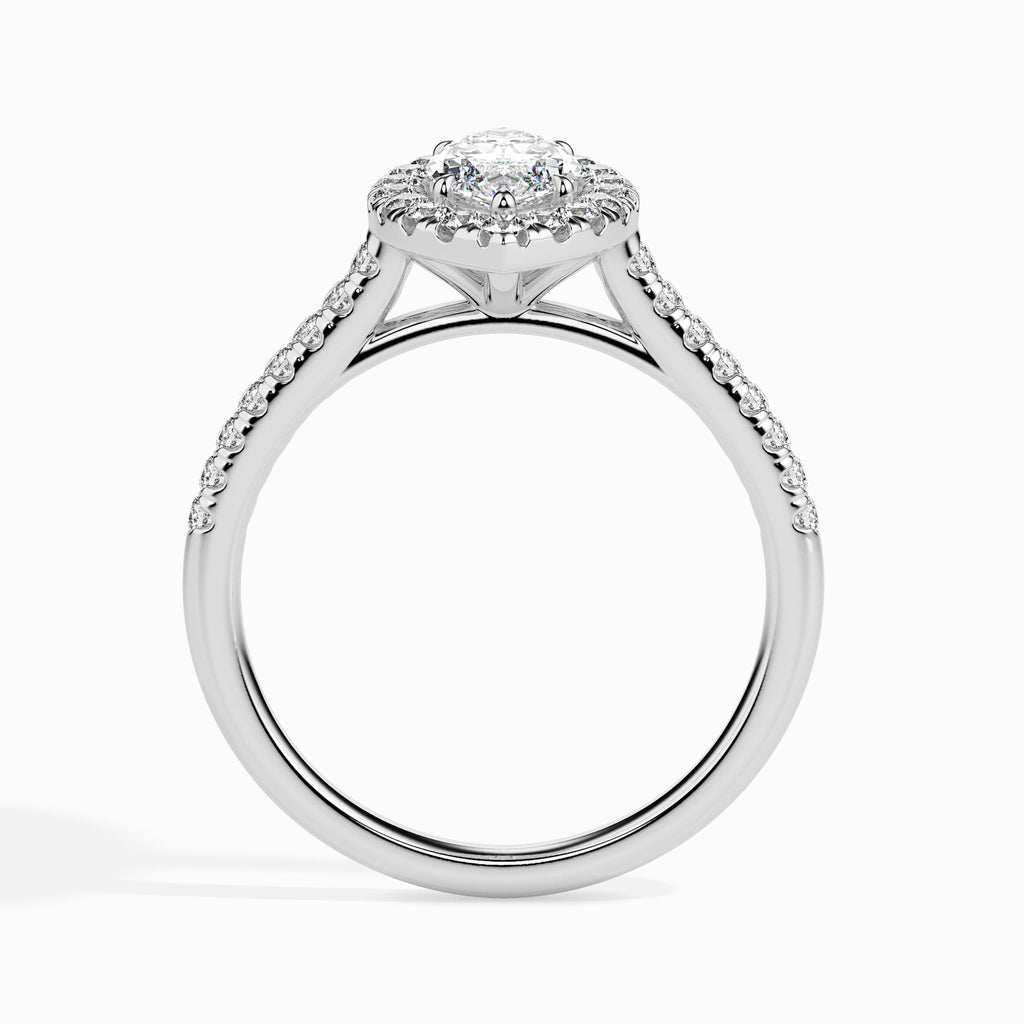 Ashvath 1.28ct Marquise Moissanite Halo Ring for women by Cutiefy