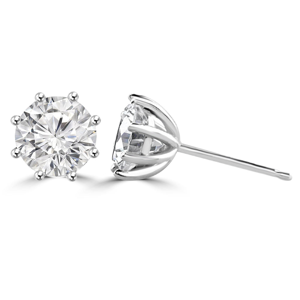1.10ct Round Moissanite Stud Earrings for women by Cutiefy