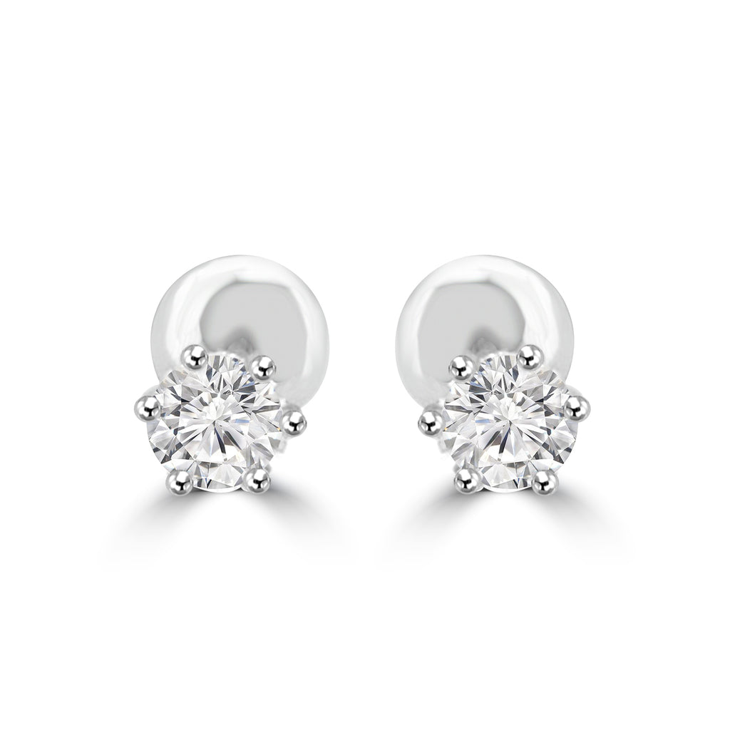 0.80ct Round Moissanite Stud Earrings for women by Cutiefy