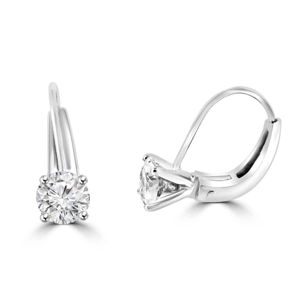 0.80ct Round Moissanite Bali Earrings for women by Cutiefy