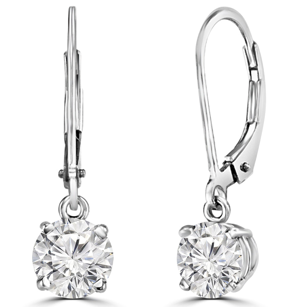 1.38ct Round Moissanite Bali Earrings for women by Cutiefy