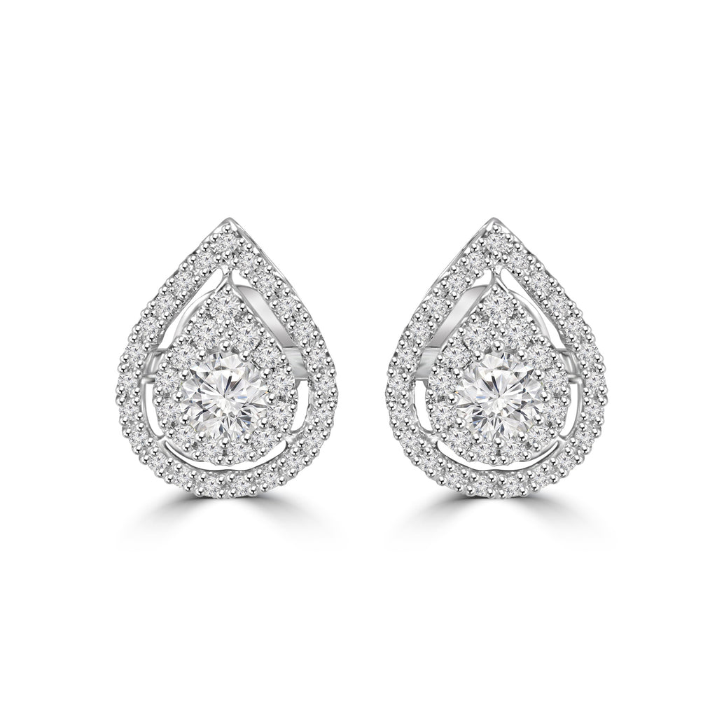 1.23ct Round Moissanite Stud Earrings for women by Cutiefy