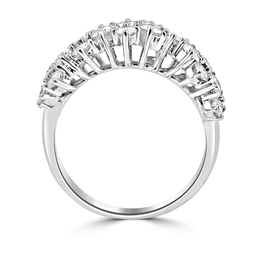 Moissanite solitaire Prelude silver ring for wife