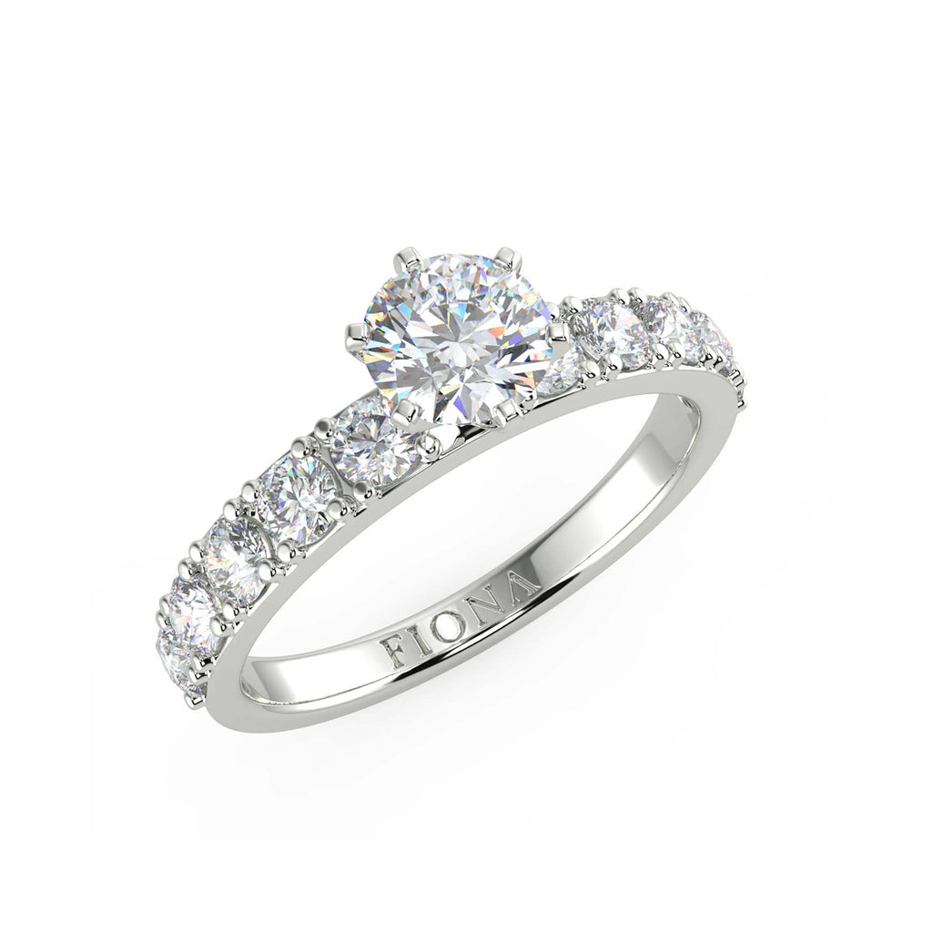 Onset 2.4ct Round Moissanite Engagement Ring for women by Cutiefy