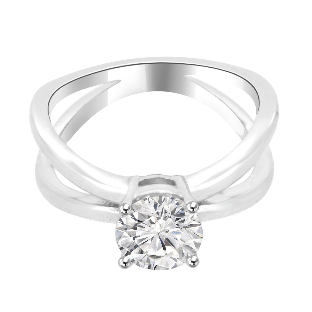 Sum 1.09ct Round Moissanite Solitaire Ring for women by Cutiefy