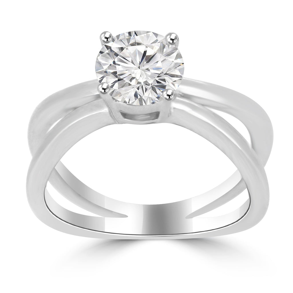 Sum 1.09ct Round Moissanite Solitaire Ring for women by Cutiefy