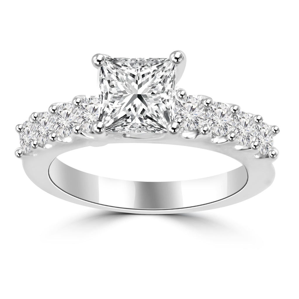 Staple 2.38ct Princess Moissanite Engagement Ring for women by Cutiefy