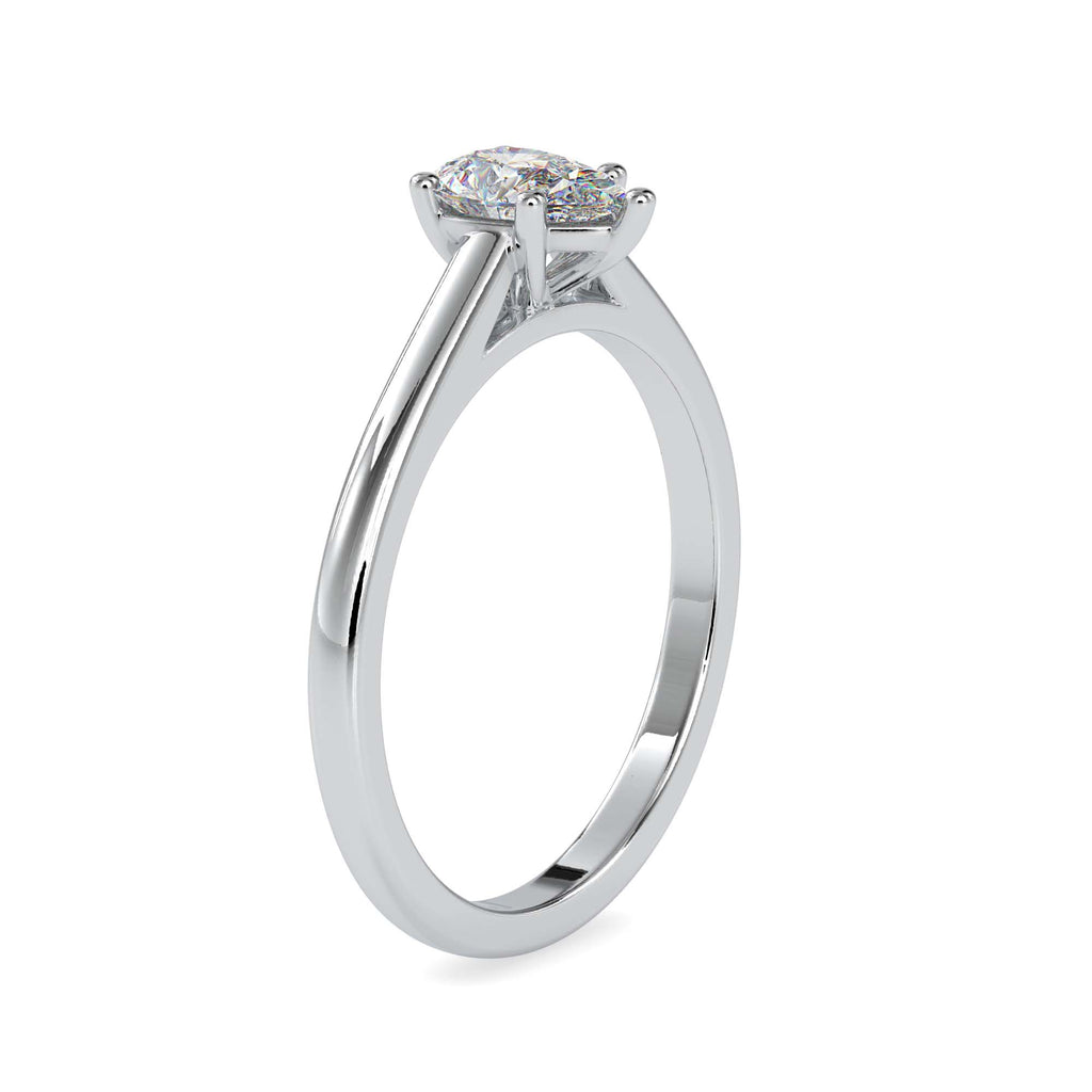 Kirk 0.53ct Pear Moissanite Solitaire Ring for women by Cutiefy