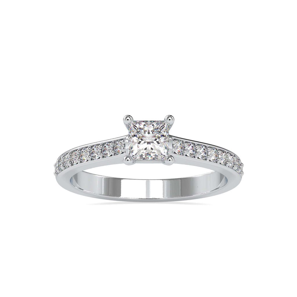 Delight 0.75ct Princess Moissanite Engagement Ring for women by Cutiefy