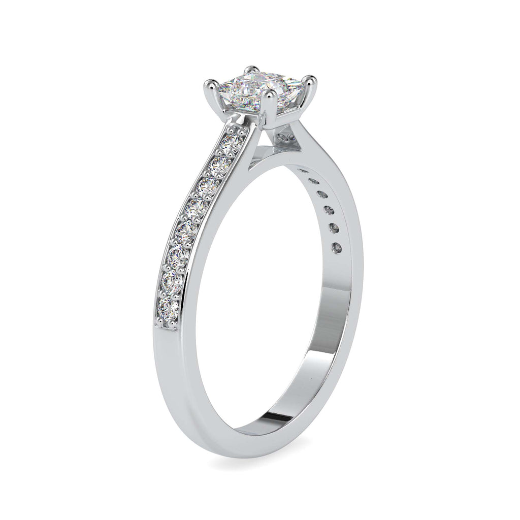 Delight 0.75ct Princess Moissanite Engagement Ring for women by Cutiefy