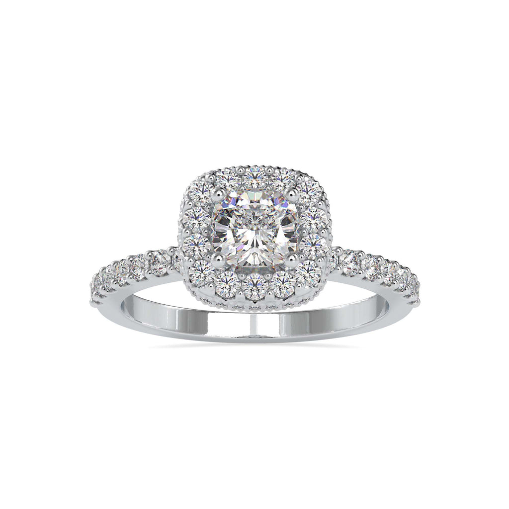 Avenue 1.25ct Round Moissanite Halo Ring for women by Cutiefy