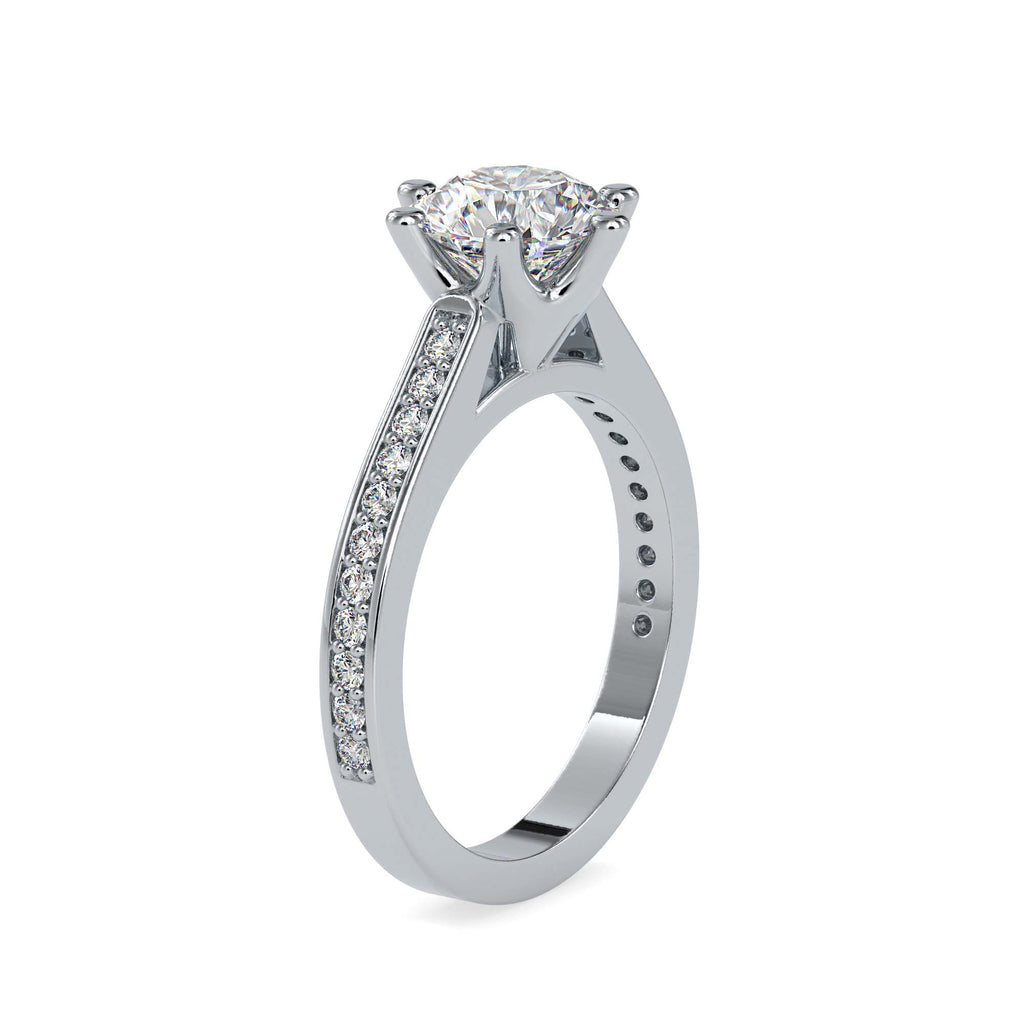 Aubrey 2.05ct  Round Moissanite Engagement Ring for women by Cutiefy