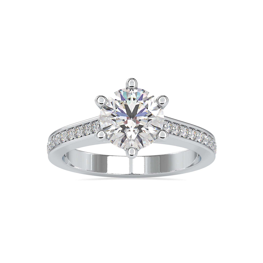 Aubrey 2.05ct  Round Moissanite Engagement Ring for women by Cutiefy