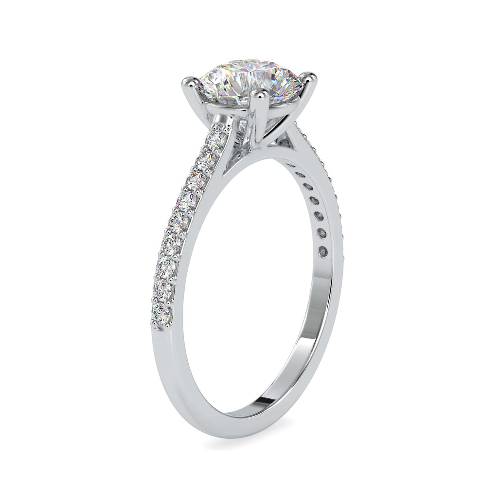 Keren 1.58ct Round Moissanite Engagement Ring for women by Cutiefy