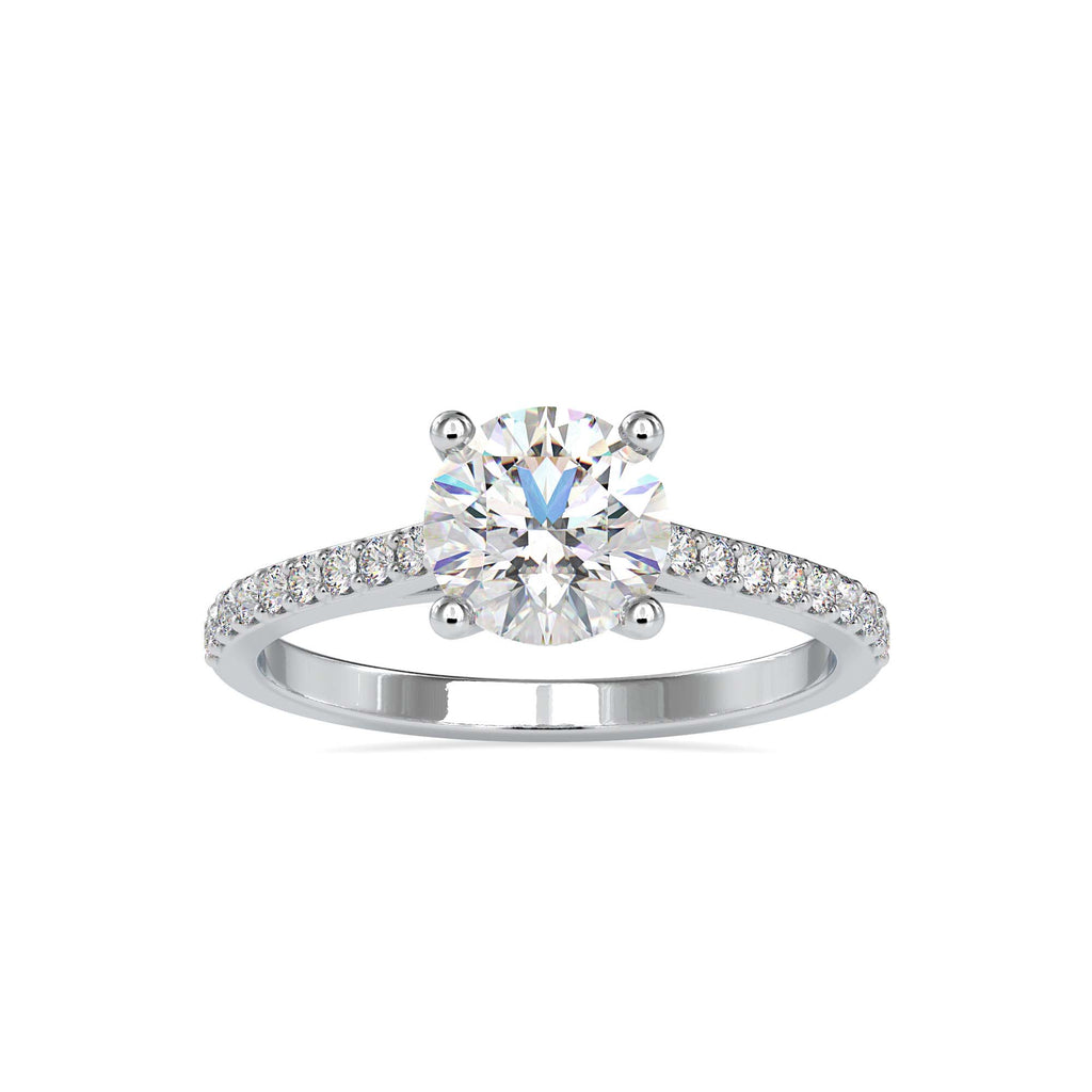 Keren 1.58ct Round Moissanite Engagement Ring for women by Cutiefy