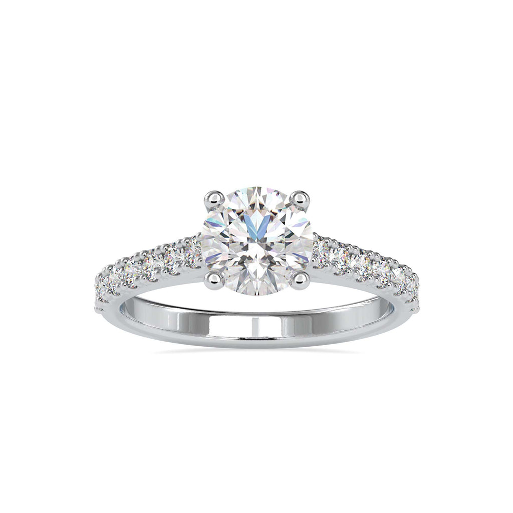 Emelia 1.59ct Round Moissanite Engagement Ring for women by Cutiefy