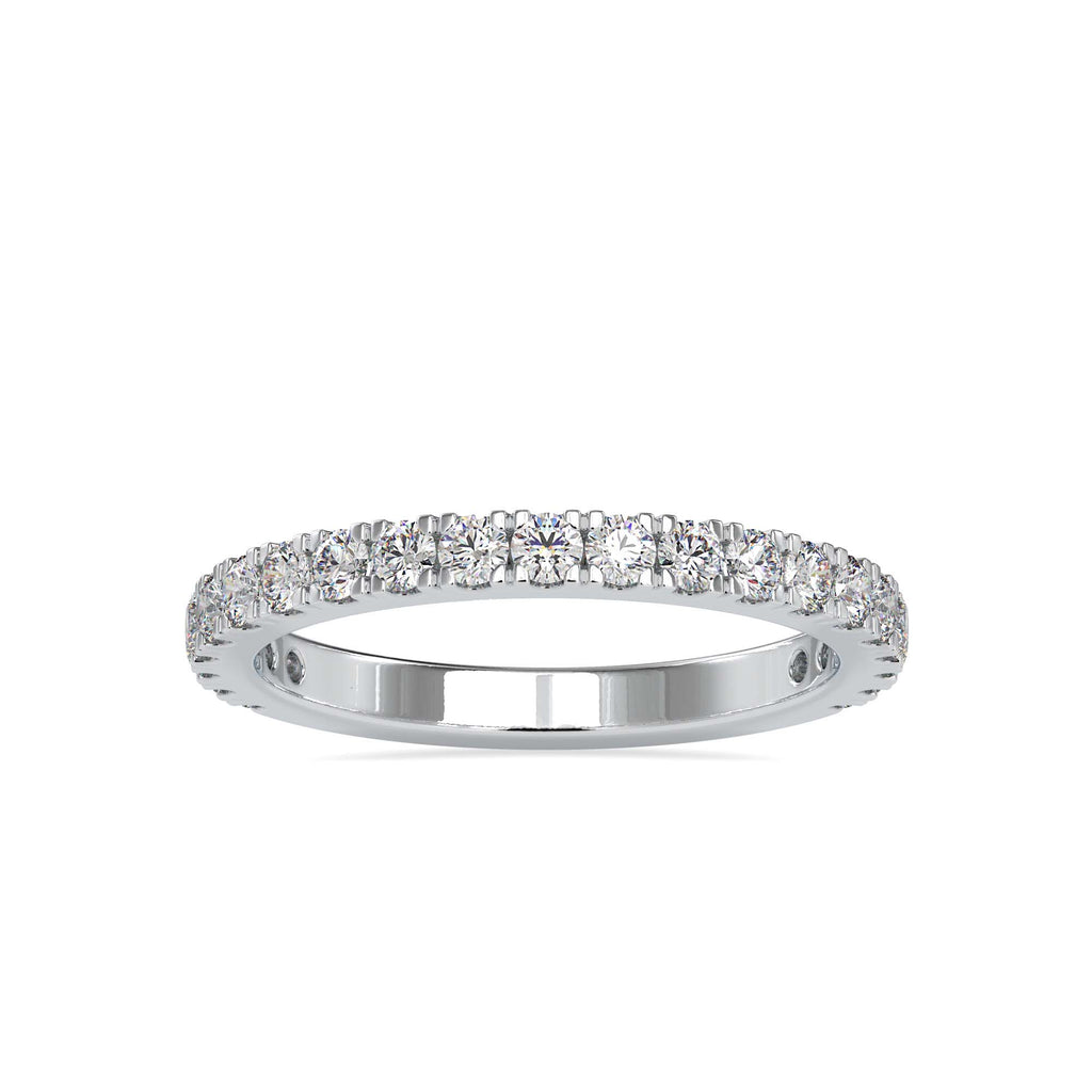 Moissanite solitaire Sleek silver ring for women