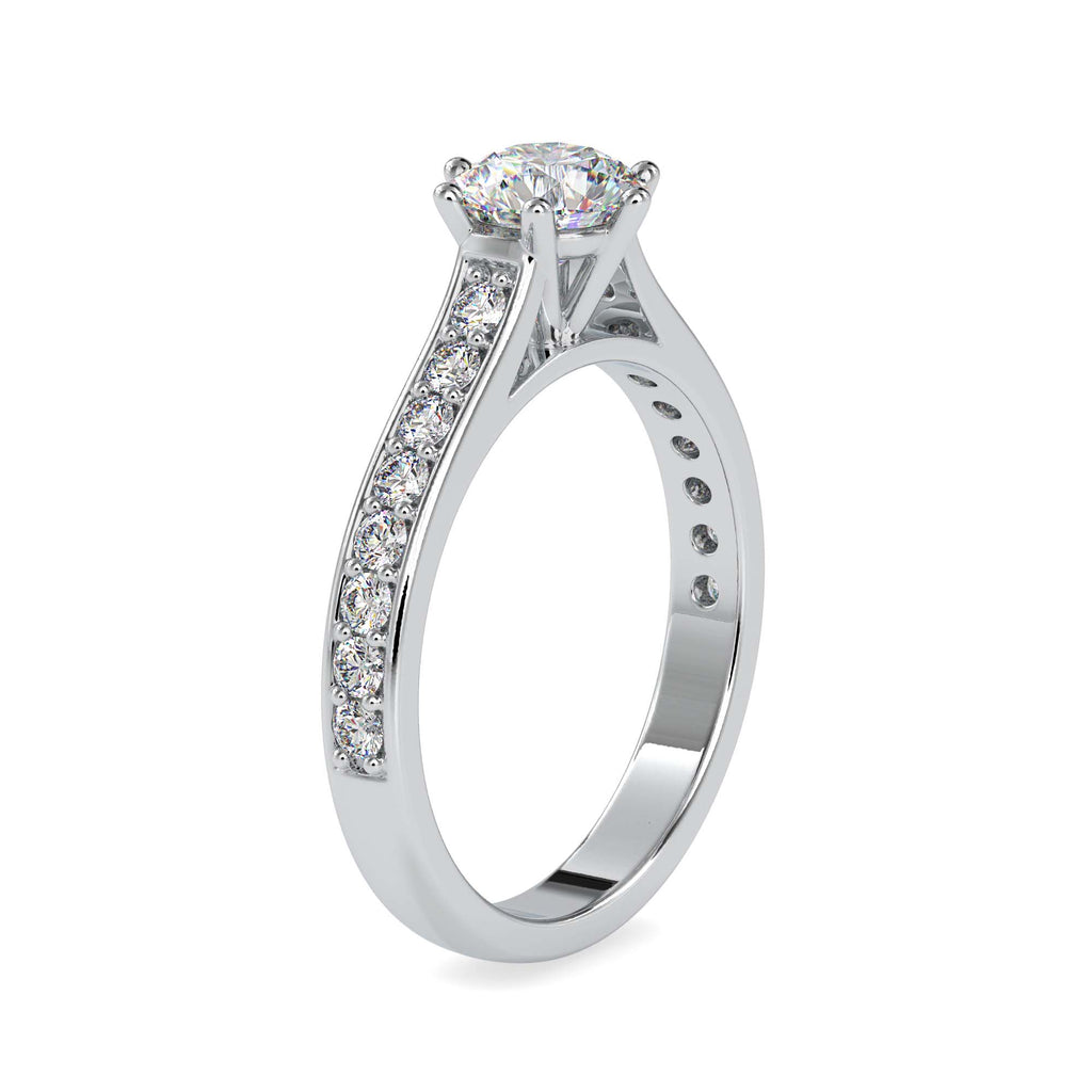 Sarah 1.26ct Round Moissanite Engagement Ring for women by Cutiefy